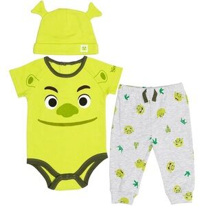 🆕 NWT DreamWorks 3 Piece Shrek Outfit - 18 months
